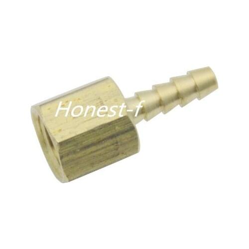 Brass BSP Fitting Coupler / Adapter 1/8" Female BSPP x 1/8"(3mm) Hose Barb Fuel Gas
