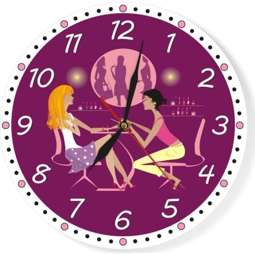 Nail Salon Printed Wall Clock Modern Clocks Beauty design Art Decorative Clocks Watches Decor For Salon Supplies Room