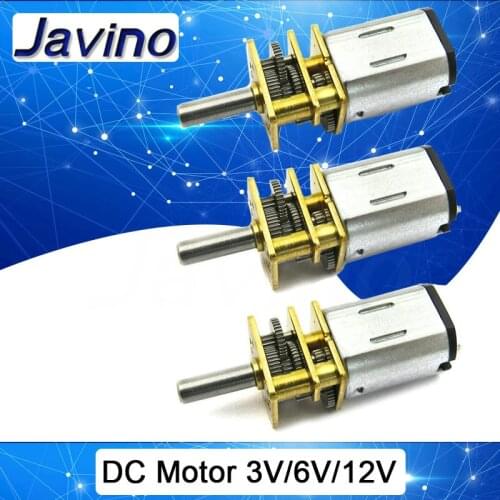DC 3V/6V/12V N20 Mini Micro Metal Gear Motor with Gearwheel DC Motors 15/30/50/60/100/200/300/500/1000RPM DIY KIT Intelligent