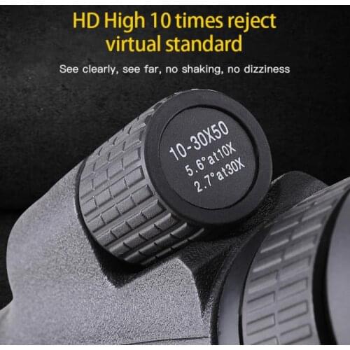 Outdoor Monocular Variable Magnification Rainproof Telescope 10-30*50 All-optical Large Eyepiece High Magnification FMC Coating