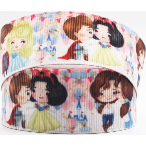 Cartoon Girl Printed Ribbon 16/22/25/38/75mm Grosgrain Ribbon 10 25 50 Yards Diy Bowknot Gift Wrapping Wedding Decoration Ribbon
