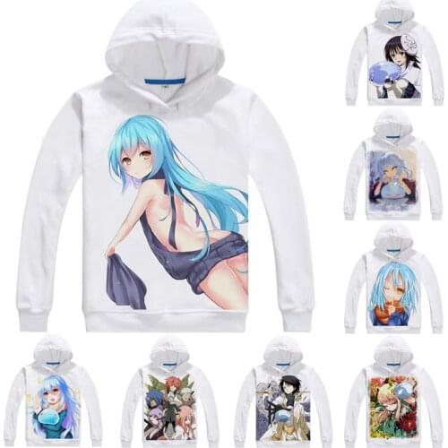 Coolprint Rimuru Tempest Mens Hoodies Tensei Shitara Suraimu Datta Ken Men Sweatshirt Streetwear Anime Hoodie Print Long Hooded