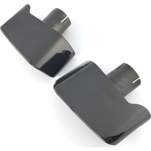 Suitable for BMW 5 Series F10 F18 square mouth titanium black tail throat nozzle BMW exhaust pipe modification