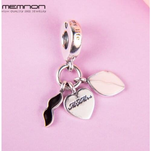 Mothers day 925 sterling silver Love Couple floating Charms fit charm beads Bracelets necklaces DIY pendants For Jewelry Making