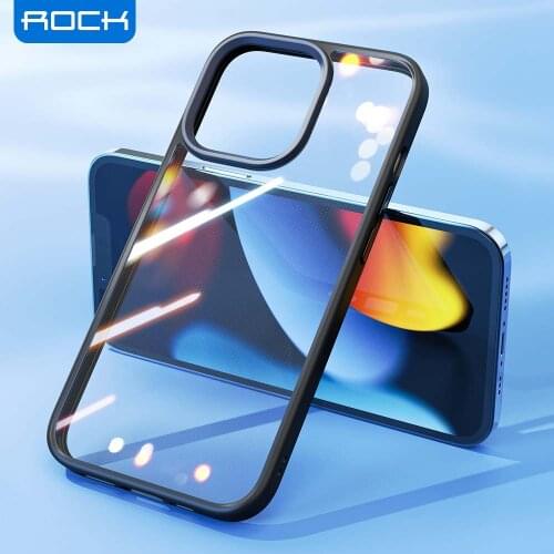 ROCK Transparent Bumper Case for iPhone 13 Pro Max Cover Anti-Scratch Ultra Hybrid Hard Clear Back Soft Panel Case for iPhone 13
