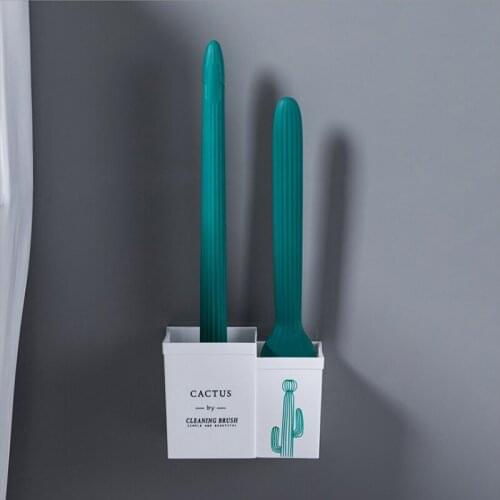 Toilet brush no dead corner wash toilet brush long handle soft fur wall-mounted household toilet cleaning belt aroma set