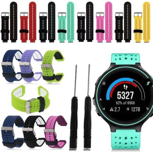 Replacement Sports Dual Silicone Wristbands Watch Strap Band for Garmin Watch Approach S6 Forerunner 235/220/230/620/630/735