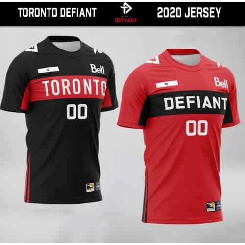 OWL E-sports Player Uniform Jersey Toronto Defiant Team T-shirt Custom ID Fans Game T Shirt Men Women Customized Tees Shirt