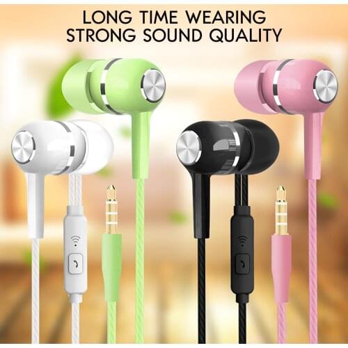 S12 Sports Universal Subwoofer In-ear Earphones Wired Control With Microphone And K Song Headphones наушники проводные#p40