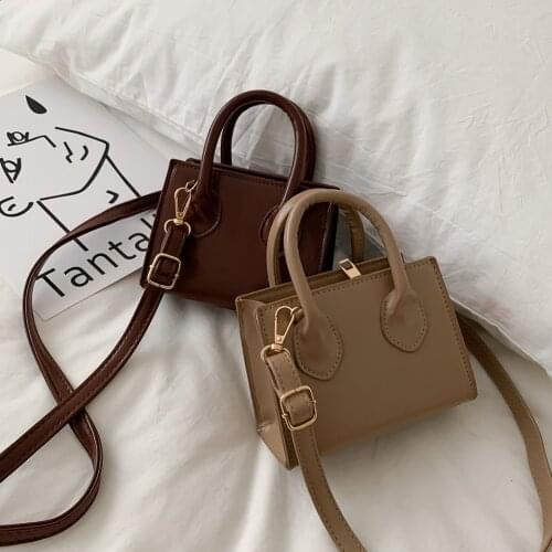 Women Solid Crossbody Handbag PU Female Simple Travel Shoulder Top-Handle Bags New Quality Shoulder Bag Women PU Leather