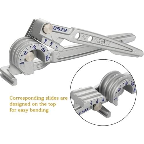Tube Bender 3In1 Pipe Bender Tube Bending Machine 180 Degree Metric Tubing Bender Pipe Bending Machine Hand Tool 6mm 8mm 10mm
