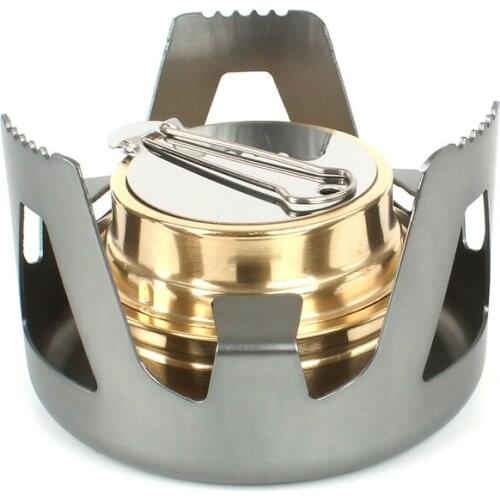 Outdoor portable alcohol stove wind proof stove head suit camping liquid solid alcohol stove head support vaporizable stove
