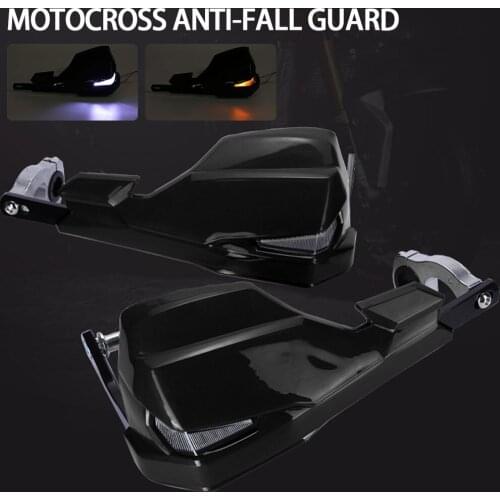 1Pair 22mm 25mm 28mm Universal Motorcycle Hand Handlebar Handle Bar Guards LED Handguard Turn Signal Lamp For Honda KTM Suzuki