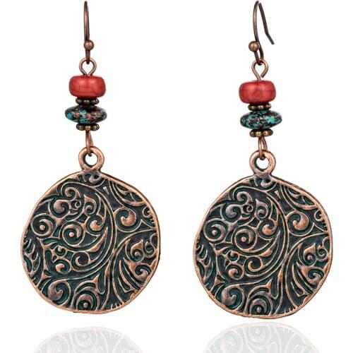Vintage Bohemian Boho Ethnic Drop Earrings for Women 2018 New Trendy Fashion Dangling Hanging Earrings Jewelry Accessories