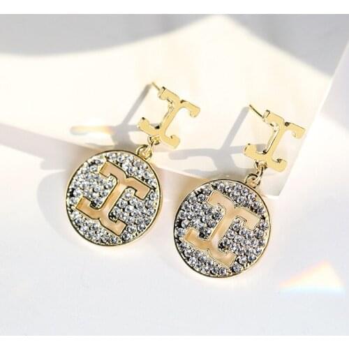 Japanese And Korean Geometric Character Fashion Earrings Individuality Hollow Out Elegant Classic Earrings Multi-style Selection