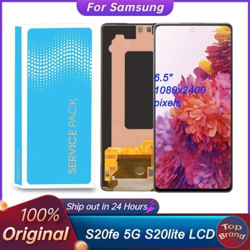 6.5'' Super AMOLED LCD For Samsung Galaxy S20 FE 5G G781 G780 S20 lite LCD Display Touch Screen Digitizer Assembly Replacement
