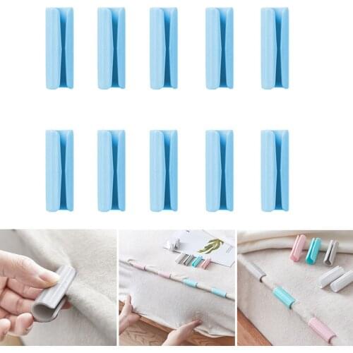 10/20 Pcs BedSheet Clips Plastic Slip-Resistant Clamp Quilt Bed Cover Grippers Fasteners Mattress Holder For Sheets Clothes Peg