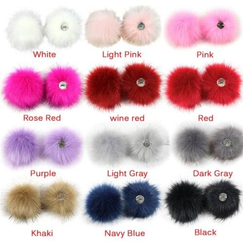 12 Colors Real Fur Ball Pompom Keychain Car pompon Rabbit Fur Ball Keychain Fur DIY Bag Charms With fluffy bunny Ponpon 10cm