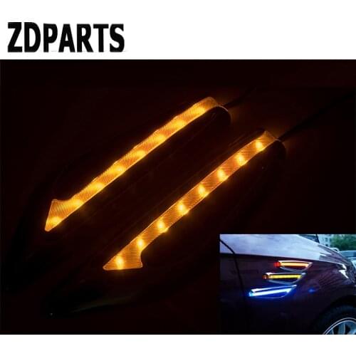 ZDPARTS 2X Car Fender Side Air Vent Trim Warning LED Stickers For Suzuki Grand Vitara Swift SX4 Mitsubishi ASX Audi A 4 Fiat 500