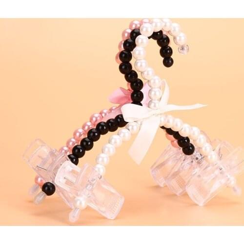 2pcs/lot 20cm Baby Pearl Hanger Children Plastic Hangers Kids Pet Dog Hanger Clothes Rack