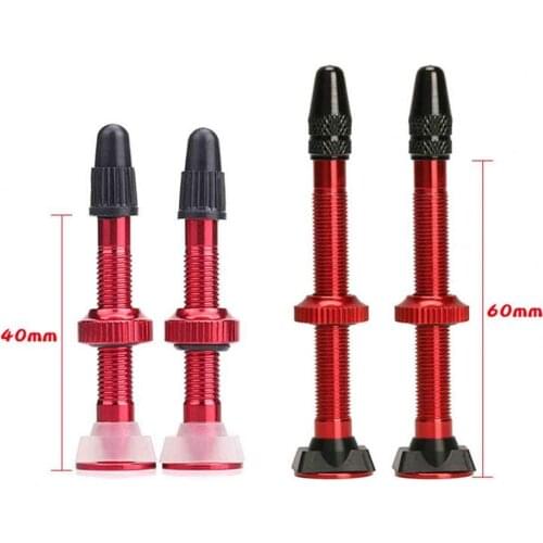 2Pcs Extended Valves Fine Fit Corrosion Resistant Silicone Bottom Tubeless Tires Gas Nozzle for Bike