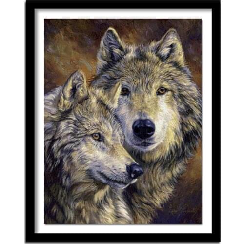 5D Diy Diamond Painting Wolf Picture Full Square Drill Resin Diamond Embroidery Living Room Wall Decor Handiwork Arts