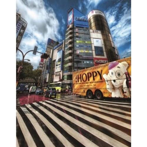 5x7ft Tall Building Road Photography Backdrops Photo Props Studio Background