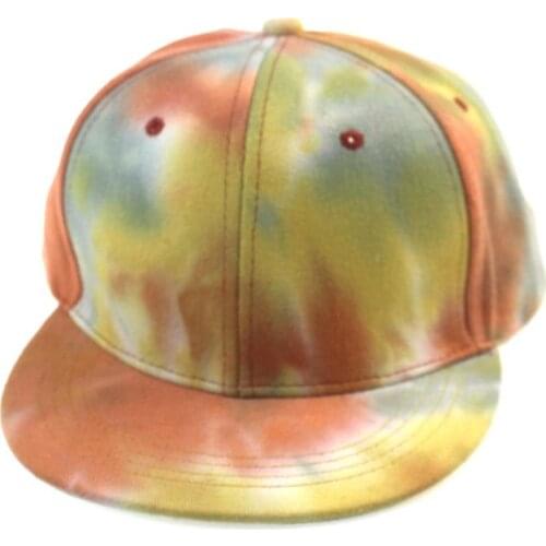 Unisex Gradient Tie-Dye Baseball Cap Flat-Brimmed Visor Sunscreen Snapback Hat A0NF