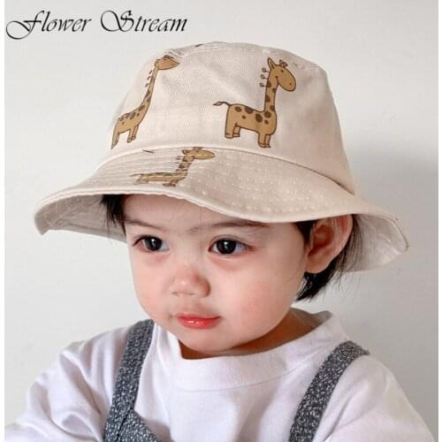 Childrens Spring and Autumn Sun Hat Sun Protection Thin Section Bucket Hats Summer Baby Hat
