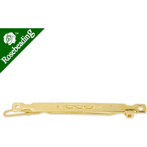 60mm French Barrette Style Hair Clip for DIY Hair Accessory,Gold color,5mm width,20pcs/lot-C4522