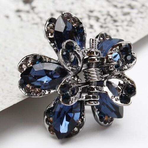 Korean Hair Claws For Women Vintage Hair Jewelry Charm Big Rhinestone Crystal Crab Clip Wedding Hair Accessories
