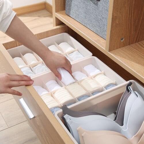Underwear Storage Box Bras Socks Drawer Divider Lidded Closet Organizer For Scarfs Socks Clothes Box