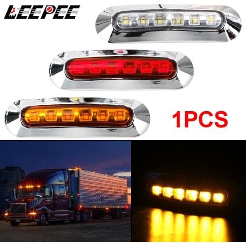 LEEPEE 6 LED Truck Side Marker Light 10-30V Clearance Lights Waterproof for Trucks Travel Car SUV Bus Caravan Lorry Trailer