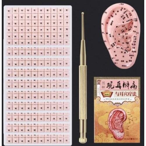 Magnetic beads therapy Auricular Ear Auriculotherapy Acupuncture Therapy Ear Vaccaria Seeds Stickers weight loss slim