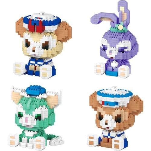 Cartoon Series Micro Building Blocks Diy Assembling Anime Figures Mini Model Green Abs Plastic Educational Toys Gift Boxed