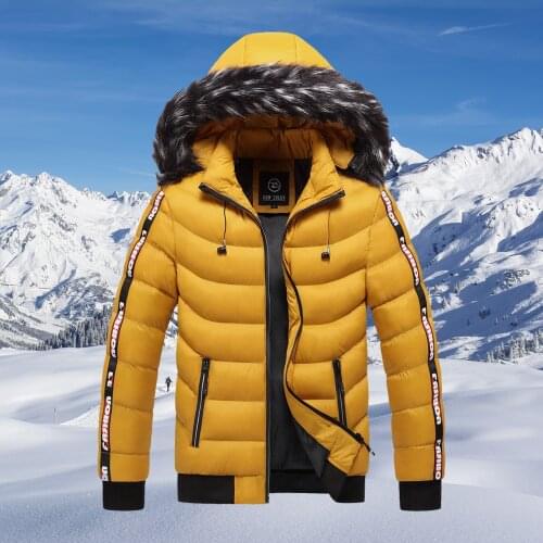 Men Winter Jacket Hooded Fur Collar Mens Parka Coat Thicken Warm Outerwear Casual Waterproof Winter Coat For Men 2021 New Style