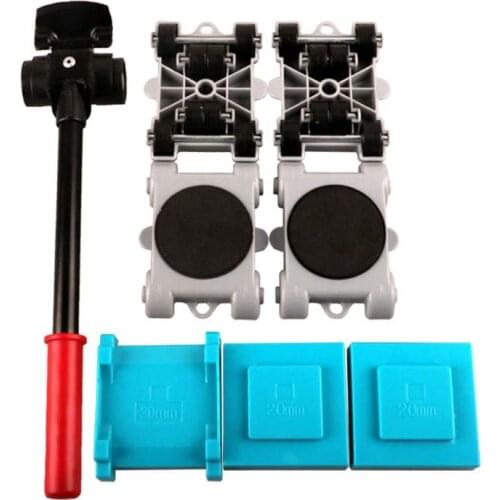 8pcs Furniture Mover Tool Set Transport Shifter Lifter Wheel Heavy Stuffs Moving M7DA