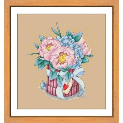 Warmth and Flowers cross stitch kits aida fabric 18ct 14ct 11ct flaxen linen cotton thread embroidery kits DIY Folk Crafts