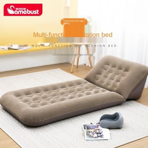 Camping Inflatable Mattress Adjustable Backrest Inflatable Recliner Air Sofa Cushion