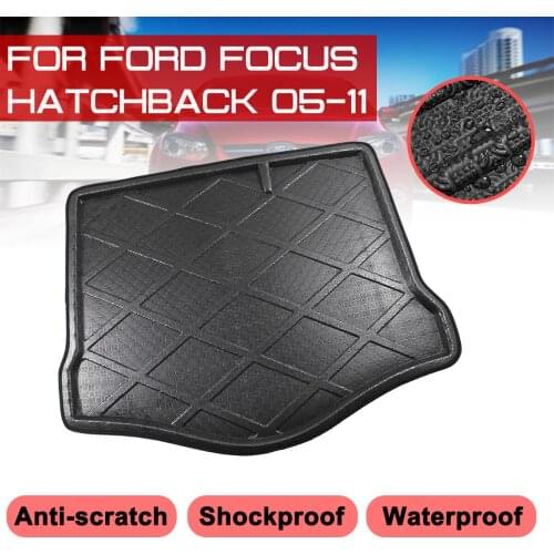 Floor Mats Car Rear Trunk Boot Mat Waterproof Anti Mud Tray Cargo Liner Carpet For Ford Focus Hatchback 2005-2011