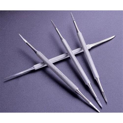 New 100pcs/lot Stainless Toe Nail File Double Ended Pedicure File Satin Edge Ingrown Toe Nail Lifter Onychomycosis Paronychia