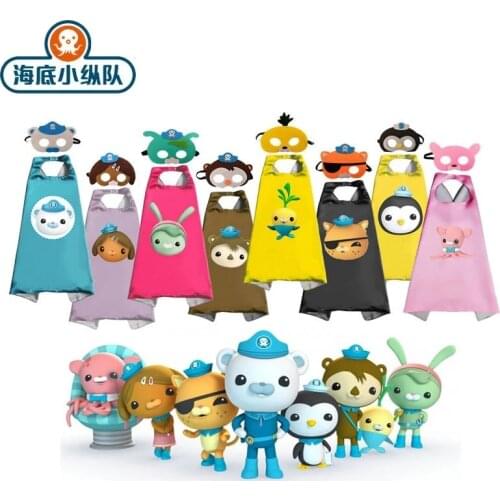 Octonauts Anime Figure Mask Toddler Halloween Role play Costumes Cape With Mask For Kwazii Barnacles Dashi Peso Cosplay Kid Gift