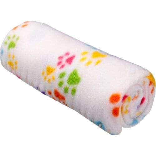 Foot Print Pet Blanket Animal fleece blanket blanket mat Cats and dogs good covers 60 x 70 cm White and colorful nails