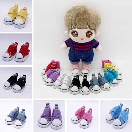 5cm 10 Candy Colors Mini Canvas Shoes For Russian DIY Handmade Doll 1/6 BJD Doll Accessories