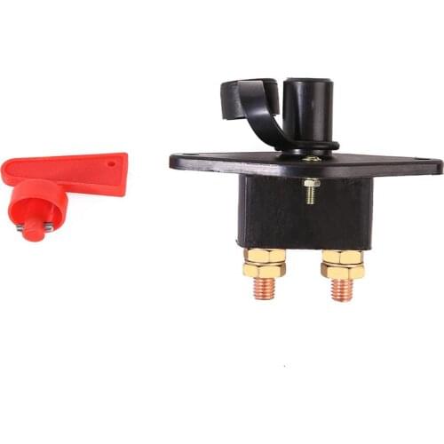 24V Red Key Cut Off Battery Main K.ill Switch Vehicle Car Modified Isolator Disconnector Car Power Switch for Auto truck boat