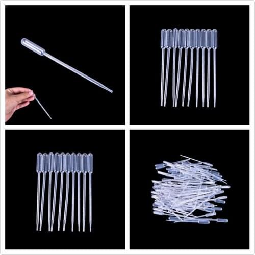 100PCS 0.5ML Plastic Eye Dropper Transparent Pipettes Disposable safe Transfer Graduated Pipettes Lab Supplies