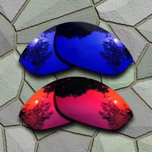 Violet Blue&Violet Red Sunglasses Polarized Replacement Lenses for Oakley Half Jacket
