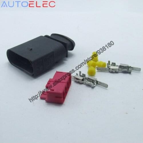 100kit 1J0973824A 4Pin auto car O2 Oxygen Sensor wire connector plug black waterproof connectors automotive for AMP Tyco audi VW