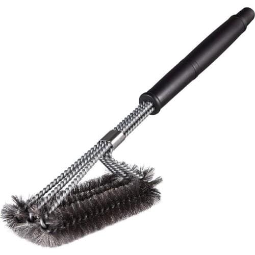 Barbecue brush, 3 in 1 barbecue grill brush cleaning brush with stainless steel wire, very suitable for barbecue, gas grill el