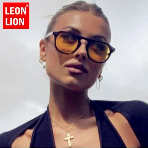 LeonLion 2021 Oval Women Sunglasses Luxury Sun Glasses Women Retro Glasses Brand Designer Sunglasses Women Round Gafas De Sol